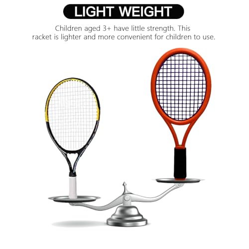image for Crefotu Kids Tennis Racket,17 Inch Plastic Tennis Racket with 2 Soft B