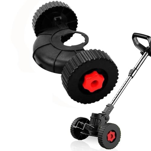String Trimmer Wheels Attachment, Portable String Trimmer Wheel for Weed, Plastic Universal Auxiliary Wheel for Grass Trimmer