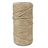 HFYZZ Natural Jute Twine, 328 Feet 1.5mm 3Ply Twine String Rope for Crafts Arts Garden Twine Gifts...