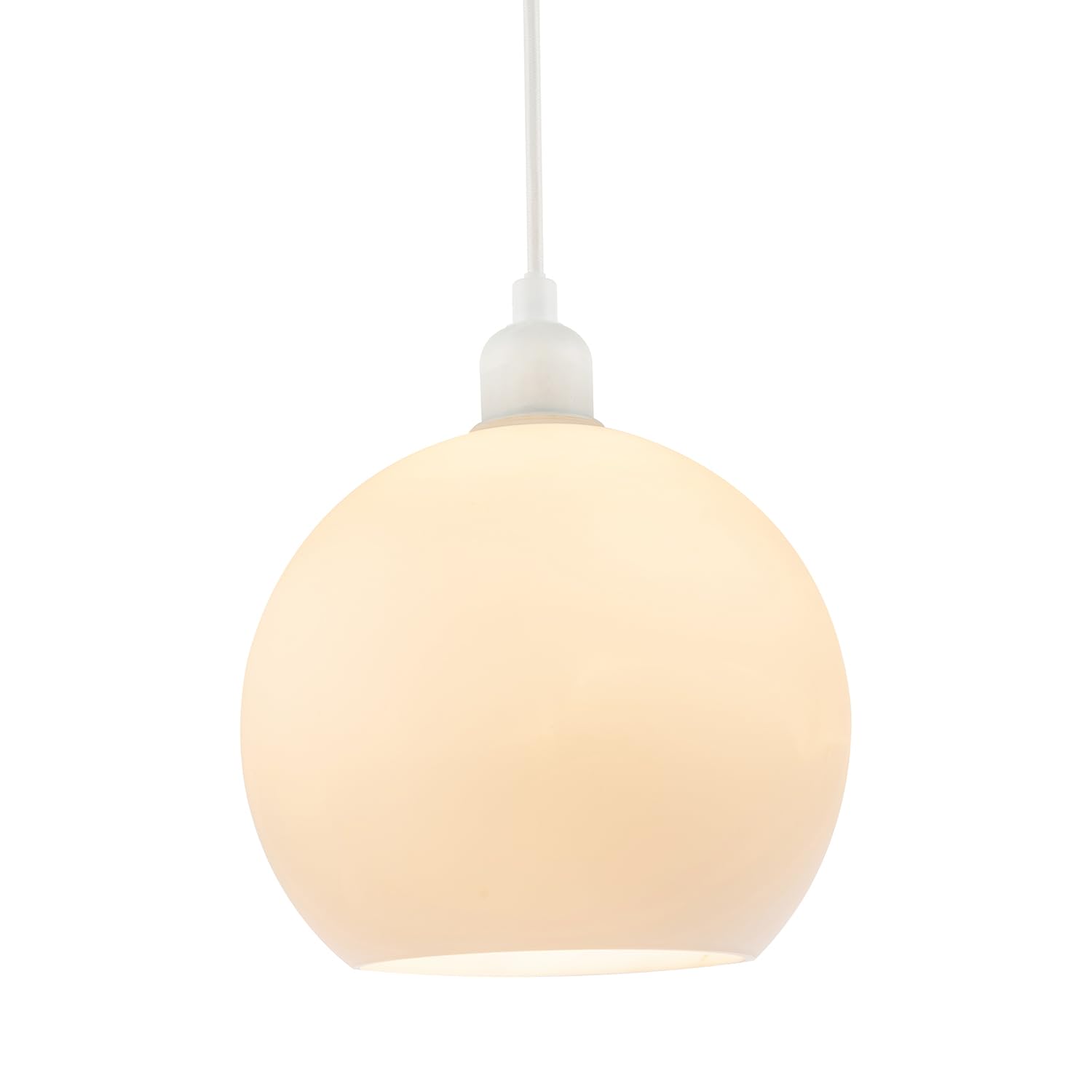Rackhams White Simple And Classic Opal 20Cm Glass Ball Pendant Lighting Shade