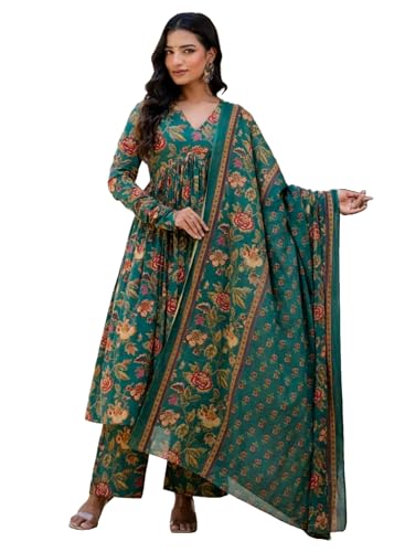 Kurti droit en coton pour éviter l'inconfort estival avec élégance florale