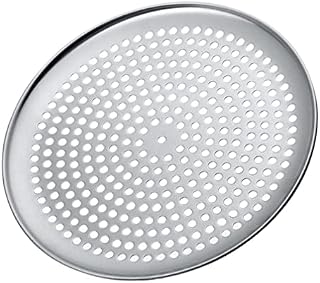 Operitacx Pizza Baking Pan Tray Round: Stainless Steel Pizza Baking Sheet with Holes Heavy Duty Pizza Crisper Pan Pizza Crisper Tray Bakeware for Oven Baking Accessory 9Inch