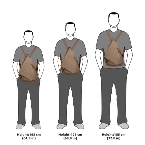 Image of KL928 Canvas Vintage Backpack - Large Casual Daypack Outdoor Travel Rucksack Hiking Backpacks for Men Women