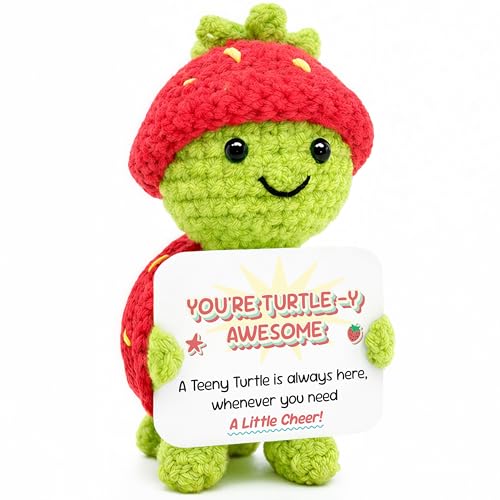 Teen Girl Gifts Trendy Stuff Turtle Positive Crochet Doll Emotional Support Youre Turtle-y Awesome Encouragement Gift for Coworker Graduation Gifts Fathers Teacher Appreciation Nurses Gift