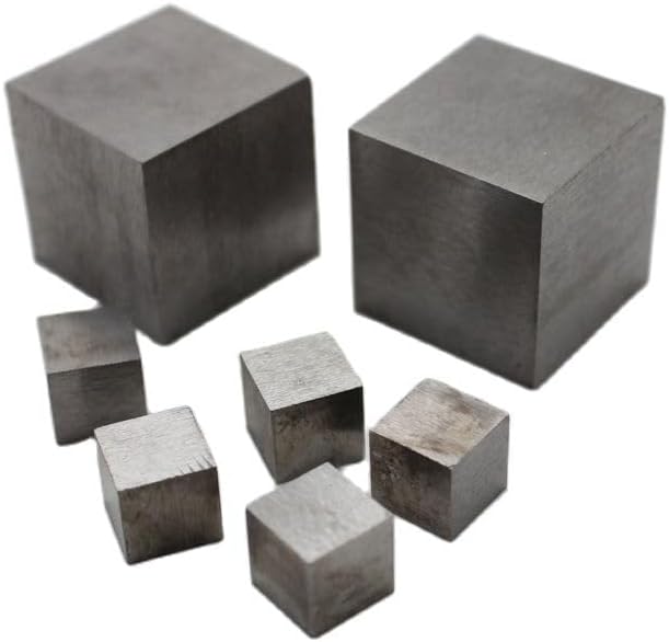Tungsten Cube, Heavyweight Metal Block for Creative Projects, Precision Crafted for Desk Decor and Educational Use