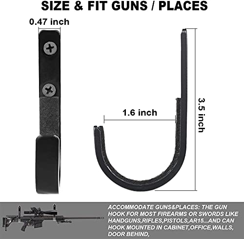 Gohiking Gun Rack Storage Rifles Shotgun Hooks Wall Mount Hangers For Any Rifles Shotguns Archery Bow With Soft Padding And Heavy Duty Steel #TOP3