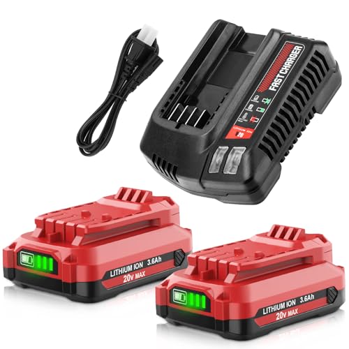 Image of 2Pack V20 Lithium ion Batteries 3.6Ah Replacement for Craftsman 20V Battery and Charger Kit, Compatible with Craftsman 20Volt Max CMCB202 CMCB201 CMCB204 CMCB206 Power Tool Battery(Multi)