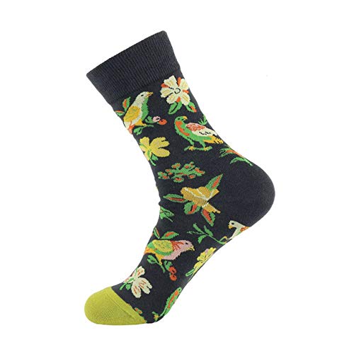 Preisvergleich Produktbild LILONGXI Lustige Socken,Herbst Winter Sparrow Schnittplan Gedruckt Fashion Crew Socken, Atmungsaktiv, Antibakteriell Athletische Rohner Socken Outdoor Warmen Stricken Socken Aus Baumwolle(3pcs)