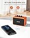 LEKATO Mini Guitar Amplifier AG-04, Dual Speakers 5W, Rechargeable Electric Guitar Amp Bluetooth with Clean Overdrive, 6H Working, Headphone Jack, Wireless Portable Amp for Practice Traveling（Orange）