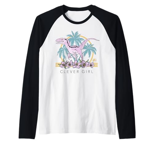 T-shirt Baseball Jurassic World Raptor Clever Girl Floral pour Homme et Femme