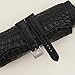 Handdn Handmade Black Alligator Lining Pearl White Epsom Leather Watch Band,Quick Release Leather Watch Bands 16mm 18mm 19mm 20mm 22mm For Men And Women