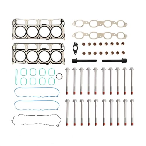 Image of AUCERAMIC HS26744PT Cylinder Head Gasket Set with Head Bolts for 2014-2020 Chevrolet Silverado 1500 Suburban Tahoe GMC Sierra 1500 Limited Yukon XL 5.3L V8 L83 Replaces HS54996 HGS4308 HS8429