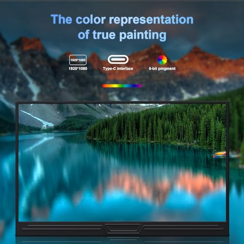 Image of 15.6 Inch Portable Monitor, FHD 1080P IPS Screen,Portable Monitor for Laptop,Ultra-Slim Plug & Play USB-C /HDMI External Second Monitor for Laptop, Phone, PS5, Xbox, Switch, PC (15.6 inch)