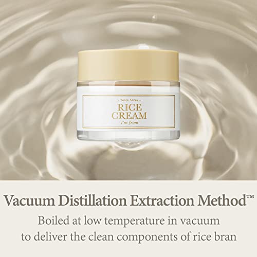 I'm From Rice Cream 1.69 Ounce, 41% Rice Bran Essence With Ceramide, Glowing Look, Improves Moisture Skin Barrier, Nourishes Deeply, Soothing To Even Out Skin Tone, K Beauty #TOP3