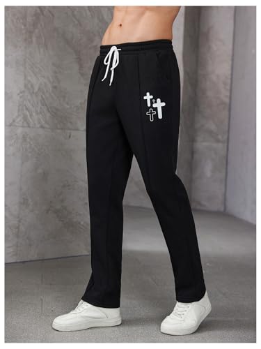 GORGLITTER Men's Flared Sweatpants with Code 8U7SE3U5