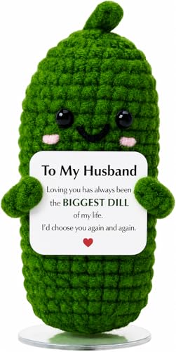 Image of Gift for Husband, Gifts for Spouse, Emotonal Support Crochet. Love Gifts from Wife. Funny Supportive Knitted Crochet. (to My Husband)
