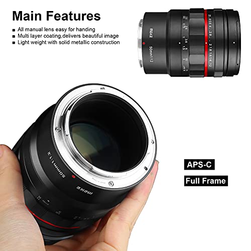 Image of Meike MK-50mm F1.2 Large Aperture Full Frame Manual Focus Fixed Lens for Nikon Z-Mount Z5 Z6 Z7 Z50