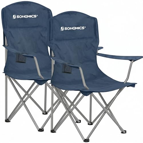 Songmics Home SONGMICS Set of 2 Folding Camping Chairs, Max. Load Capacity 330.7 lb