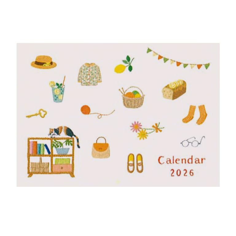 Amazon | 2026年 ステッチカレンダー 壁掛けタイプ CK-2606
