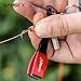 SAMSFX Fishing Knot Tying Tool, Multifunctional Fly Fshing Nippers, Quickly Tie Fishing Knots for Hooks, Lures and Flies, Fishing Clippers with Retractor (Oval Retractor, Red Knot Tool)