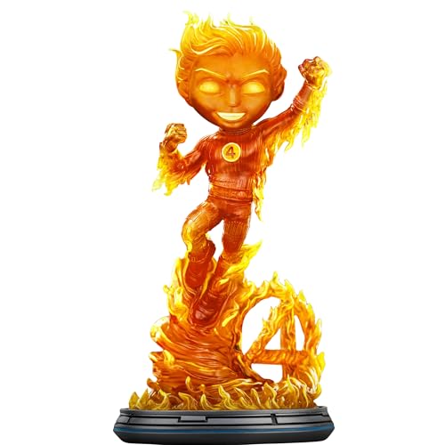 Iron Studios Statue miniature : la torche humaine : les 4 premiers pas fantastiques 20,9 cm