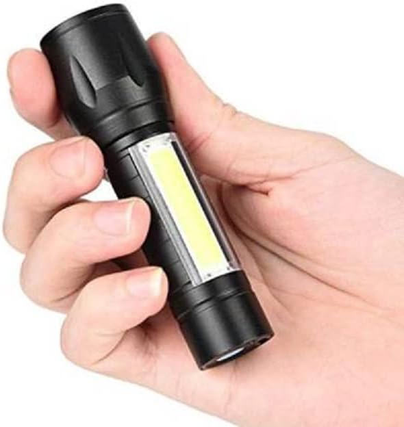 Led Strip Rsct Torch Lights Rechargeable Led Flashlight With Cob Light Mini Waterproof Portable Led Cob Flashlight Usb Rechargeable 3 Modes Clip Lights Rsct-003 (Mini Torch)