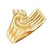 Sonia Jewels Solid 14k Yellow Gold Fashion Ring Band (Width = 12.3mm) - Size 9