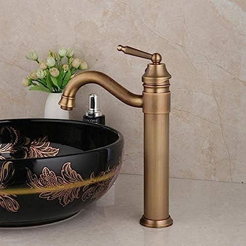 Mitigeur lavabo en laiton antique supérieur pour vasque haute