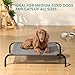 Navaris erhöhtes Hundebett mit Kühlungseffekt 90x64x20cm - Outdoor Hundeliege für Katzen und mittelgroße Hunde - Garten Haustierliege erhöht - Grau