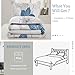 Menghomeus Floral Comforter Set King Blue Flower Pattern Printed on Grey, Soft Microfiber Bedding Lightweight Boho Bed Set for All Season (1 Comforter, 2 Pillowcases)