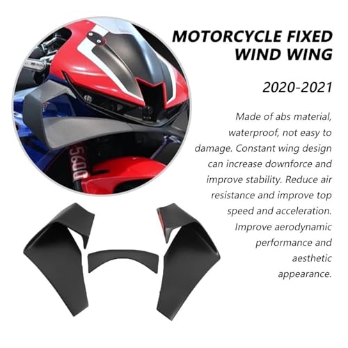 Kit aileron aérodynamique avant pour CBR600RR 2020-2025 carénage noir