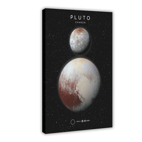 Pluton décoration sur toile, le cadeau idéal pour passionné d'astronomie