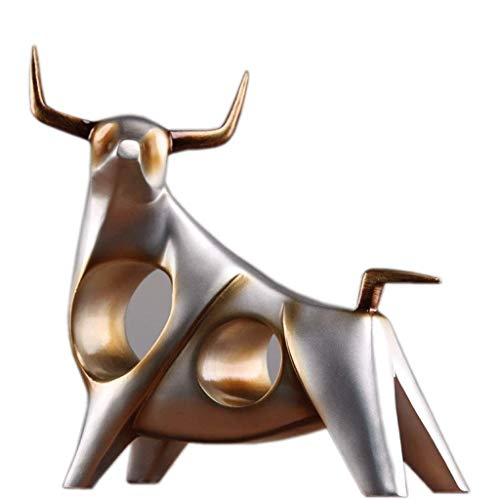 Décoration de vache en argent métallisé au design scandinave épuré