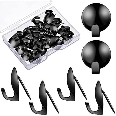 Zhengmy 30 Pack Metal Cubicle Hooks Fabric Panel Wall Hooks Cubicle Clips Push Pins Cubicle Picture Hangers for 20 lbs Office Home Kitchen Accessories Supplies(Black) Cover