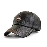 Correa ajustable y diseño de parche, gorra de béisbol frontal de piel sintética, es la mejor opción para hombres, papá, autobús, conducción al aire libre, pesca, jugar al golf, etc.