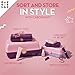 Caboodles Pretty in Petite Makeup Box, Two-Tone Pink on Lavender, Hard Plastic Organizer Box, 2 Swivel Trays, Fashion Mirror, Secure Latch for Safe Travel