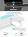 immagine 4TedGem Tastiera e Mouse Wireless PC, 2.4G Tastiera e Mouse Wireless USB Ergonomico Mouse e Tastiera Wireless Italiano Tastiera Wireless PC con 105 Tasti per PC Windows Mac (Bianca)