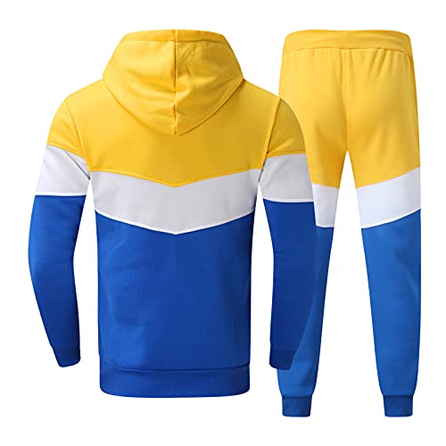 Conjunto de chándal para hombre, 2 piezas, sudadera con capucha y pantalones deportivos, color caqui, verde, negro, ropa deportiva para hombre, chándal de algodón suave, cómodo atuendo casual para