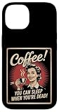 Fácil instalación Café Dormir Cuando Estás Muerto divertido Cafeína Java Carcasa para iPhone 14