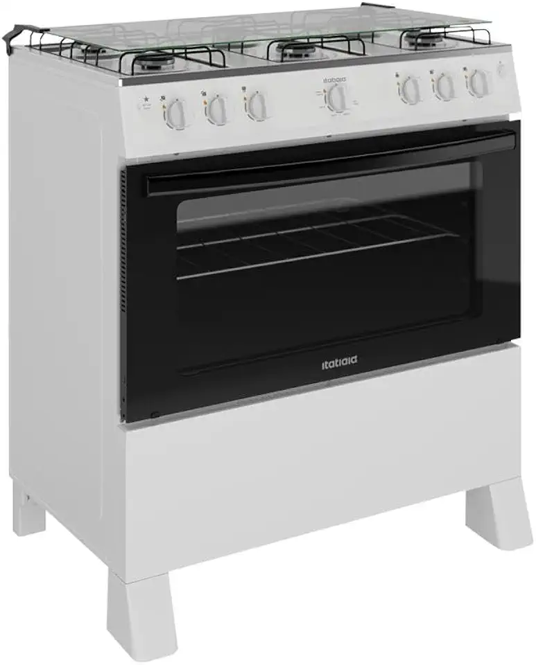 Fogão 6 Bocas a Gás Itatiaia Star New com Acendimento Automático e Forno 82l Branco Bivolt