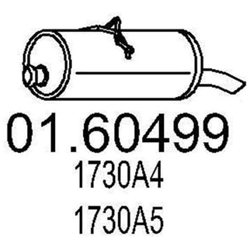 Tłumik końcowy MTS 01.60499 D: 670 mm
