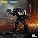 BEERISE JOYTOY 1/18 Action Figures - Warhammer 40,000 Space Marines Black Templars Outriders Brother Valtus - 4‘’,Classic Character,Collectible,Age 15 and Above