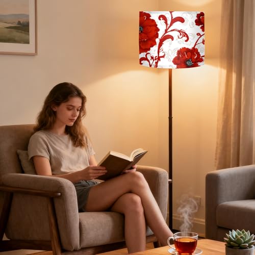 Image of Nuxovilar Lamp Shades Set of 2, 13 inch Top x 13 inch Bottom x 10 inch High (Spider)