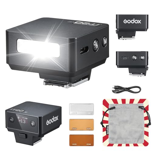 Godox iT20-S iT20 S Flash de l'appareil Photo Speedlite 6 Niveaux de Puissance 700 Flashs à Pleine Puissance TTL Camera Flash avec Puce de Couleur Magnétique Hot Shoe pour Sony Camera DSLR(Noir)