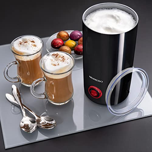 Mixpresso Electric Milk Frother, Latte Art Steamer, Electric Cappuccino Machine And Milk Warmer, Hot Foam Maker and Milk Warmer for Latte, Cappuccinos, Macchiato, Hot Chocolate Milk (Black) - Thumbnail 7