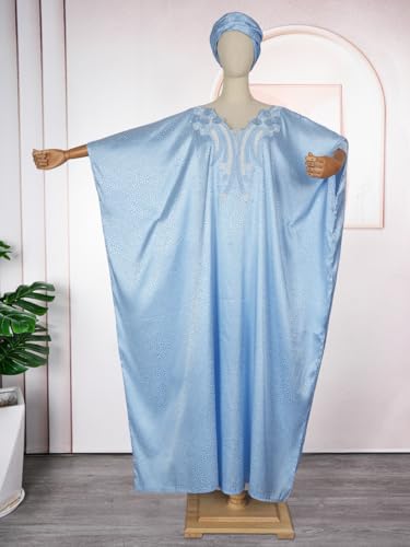 Image of HD African Dresses for Women Fashion Beading Rhinestone Kaftan Maxi Dress