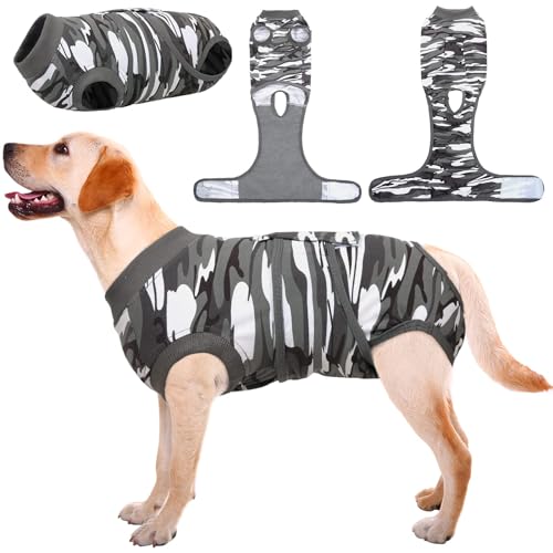 Kuoser Dog Recovery Suit Female, Dog Onesie for Surgery, Female Spay and Male Neuter Onesie for Post-Op Care, Prevent Licking Puppy Onesies