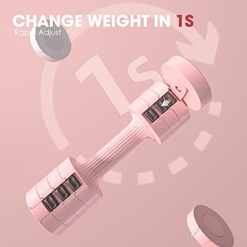 Manueklear Adjustable Weights Dumbbells Set For Women And Men, Non-Slip Handles Dumbbell Weights For Workout Quick-Adjust 10 Lb Dumbbells Set Of 2, Free Hand Weights For Men Home Strength Training #TOP1
