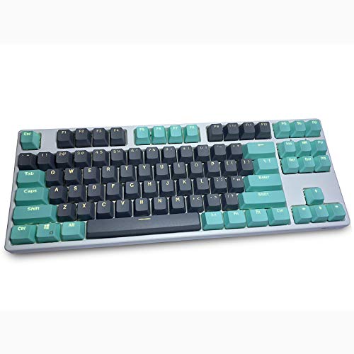 Keycaps 87 tasti PBT Copritasti Tastiera meccanica Doppio retroilluminato Parola trasparente da gioco per layout USA per Cherry MX vendi solo copritasti