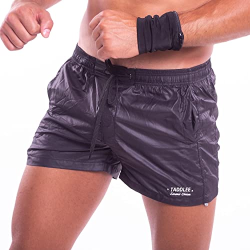 Taddlee Men's Running Shorts Sport Train Boxer Solid Swimwear Beach Board Trunks3
